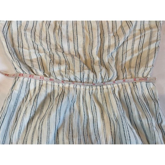 Fika The Brand Womens Striped Off The Shoulder Romper FP41278 White Size Large - Picture 8 of 11